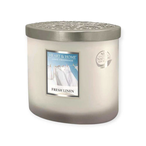 Picture of H&H TWIN WICK SCENTED CANDLE - FRESH LINEN